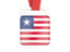 Liberia. Card with ribbon. Download icon.