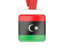 Libya. Card with ribbon. Download icon.