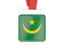 Mauritania. Card with ribbon. Download icon.