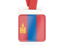 Mongolia. Card with ribbon. Download icon.