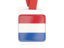 Netherlands. Card with ribbon. Download icon.