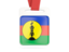 New Caledonia. Card with ribbon. Download icon.