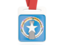Northern Mariana Islands. Card with ribbon. Download icon.