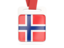 Norway. Card with ribbon. Download icon.