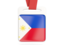 Philippines. Card with ribbon. Download icon.