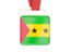 Sao Tome and Principe. Card with ribbon. Download icon.