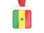 Senegal. Card with ribbon. Download icon.