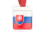 Slovakia. Card with ribbon. Download icon.