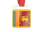 Sri Lanka. Card with ribbon. Download icon.