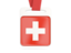 Switzerland. Card with ribbon. Download icon.