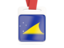 Tokelau. Card with ribbon. Download icon.