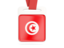 Tunisia. Card with ribbon. Download icon.