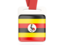 Uganda. Card with ribbon. Download icon.