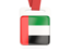 United Arab Emirates. Card with ribbon. Download icon.