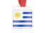 Uruguay. Card with ribbon. Download icon.