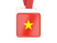 Vietnam. Card with ribbon. Download icon.