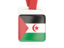 Western Sahara. Card with ribbon. Download icon.