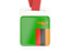 Zambia. Card with ribbon. Download icon.