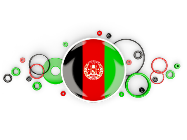 Circle background. Download flag icon of Afghanistan at PNG format