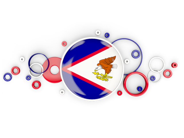 Circle background. Download flag icon of American Samoa at PNG format