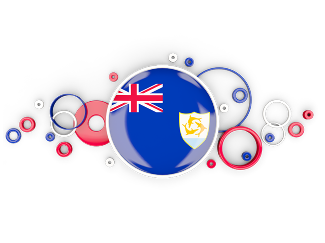 Circle background. Download flag icon of Anguilla at PNG format