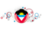 Antigua and Barbuda. Circle background. Download icon.