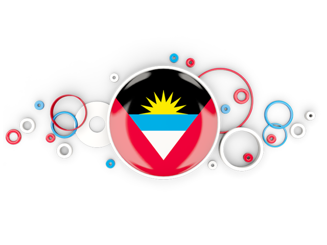 Circle background. Download flag icon of Antigua and Barbuda at PNG format