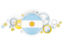 Argentina. Circle background. Download icon.