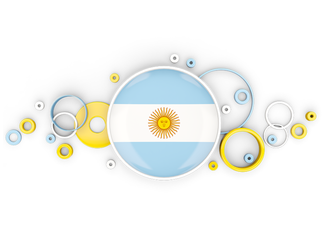 Circle background. Download flag icon of Argentina at PNG format