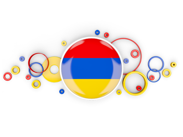 Circle background. Download flag icon of Armenia at PNG format