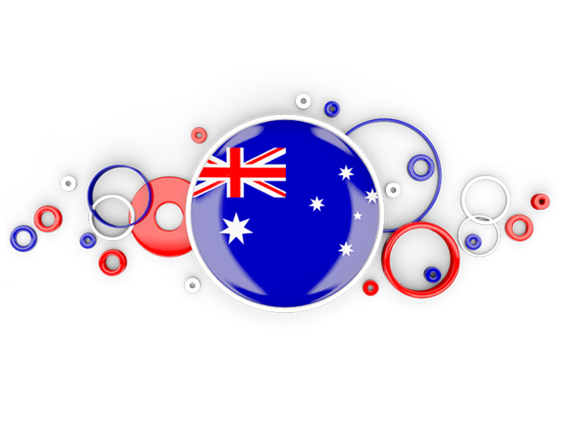 Circle background. Download flag icon of Australia at PNG format