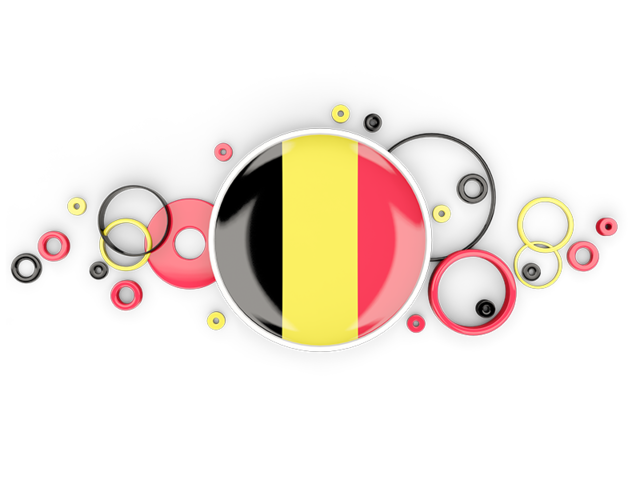 Circle background. Download flag icon of Belgium at PNG format