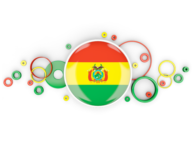 Circle background. Download flag icon of Bolivia at PNG format