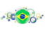 Brazil. Circle background. Download icon.