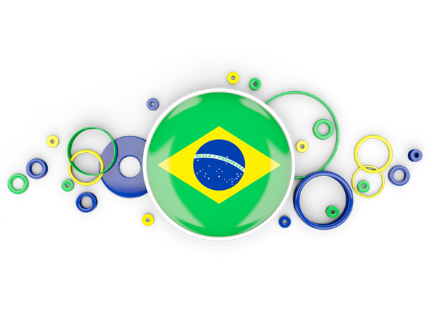 Circle background. Download flag icon of Brazil at PNG format