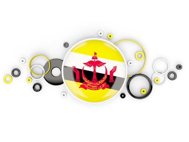 Circle background. Download flag icon of Brunei at PNG format