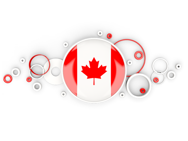 Circle background. Download flag icon of Canada at PNG format