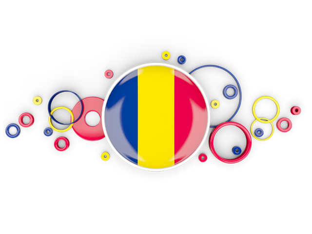 Circle background. Download flag icon of Chad at PNG format