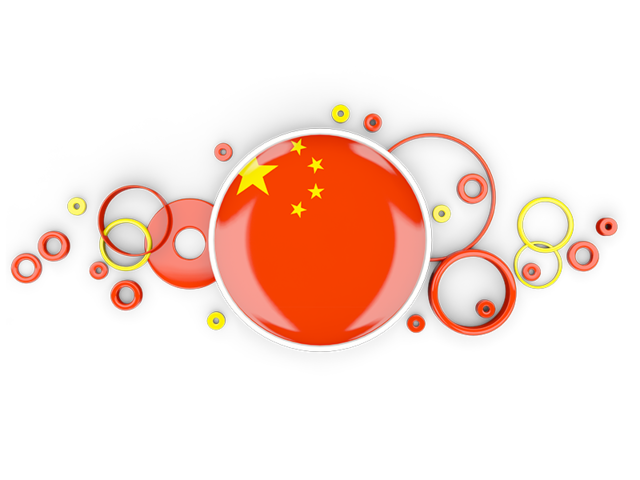Circle background. Download flag icon of China at PNG format
