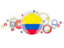 Colombia. Circle background. Download icon.