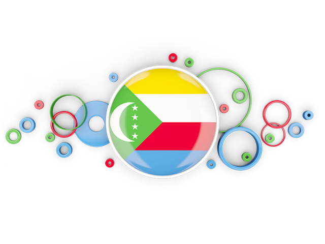 Circle background. Download flag icon of Comoros at PNG format