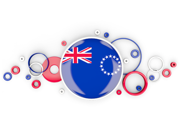 Circle background. Download flag icon of Cook Islands at PNG format