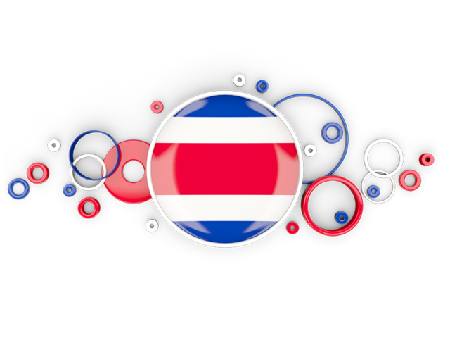 Circle background. Download flag icon of Costa Rica at PNG format