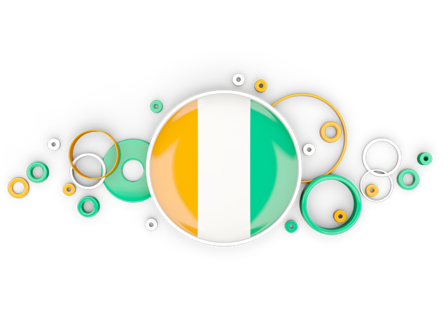 Circle background. Download flag icon of Cote d'Ivoire at PNG format