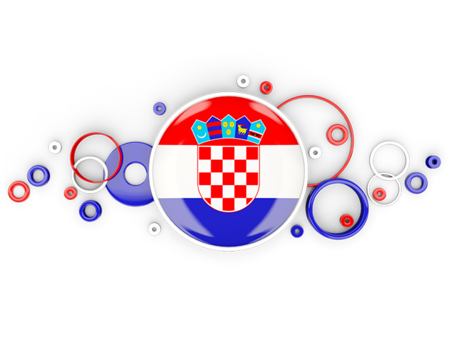 Circle background. Download flag icon of Croatia at PNG format