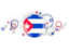 Cuba. Circle background. Download icon.