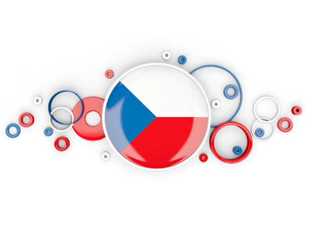 Circle background. Download flag icon of Czech Republic at PNG format