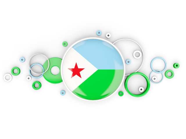 Circle background. Download flag icon of Djibouti at PNG format