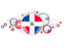 Dominican Republic. Circle background. Download icon.