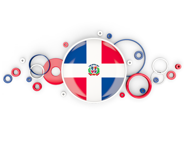 Circle background. Download flag icon of Dominican Republic at PNG format